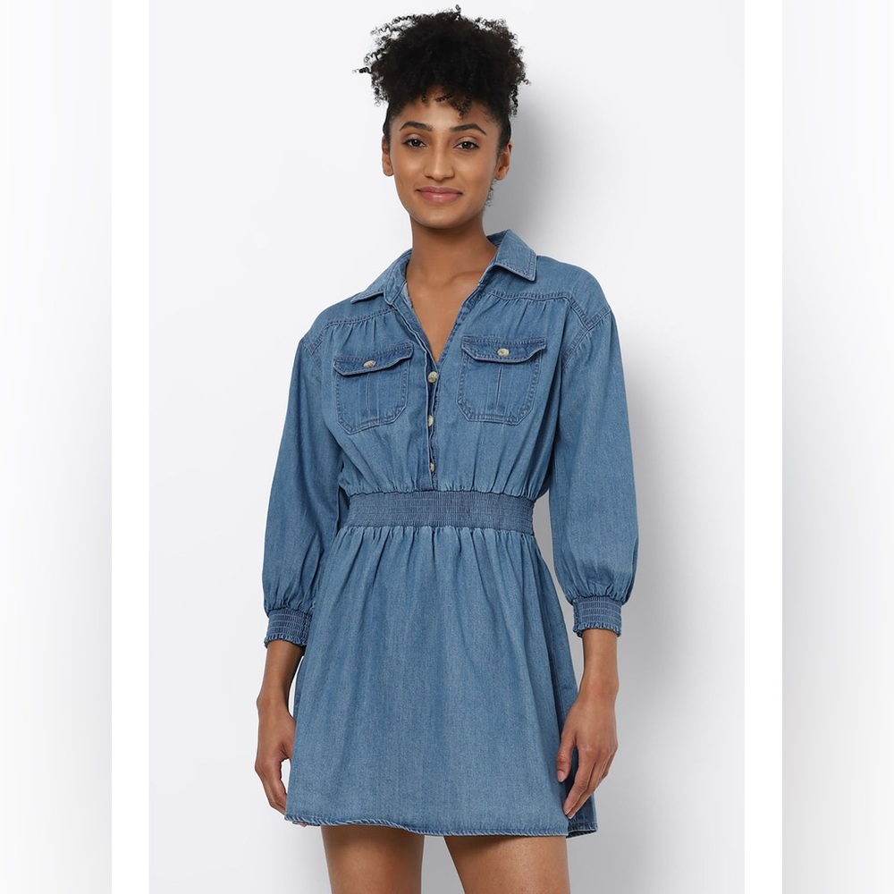 American Eagle Denim Chambray Dress